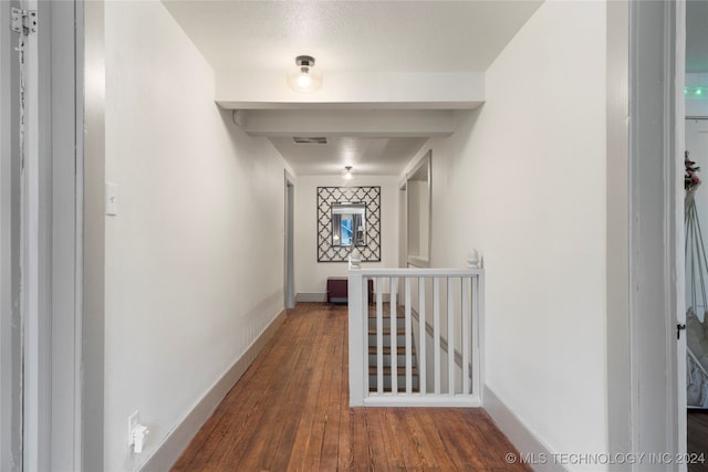 hall featuring dark hardwood / wood-style floors