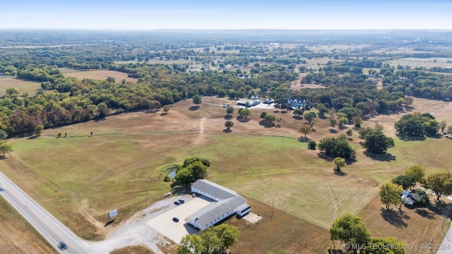 drone / aerial view with a rural view