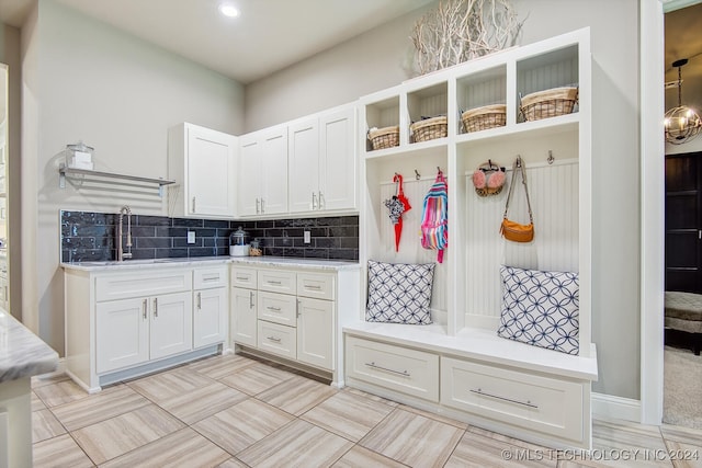 mudroom featuring sink