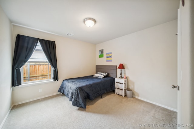 bedroom with carpet floors