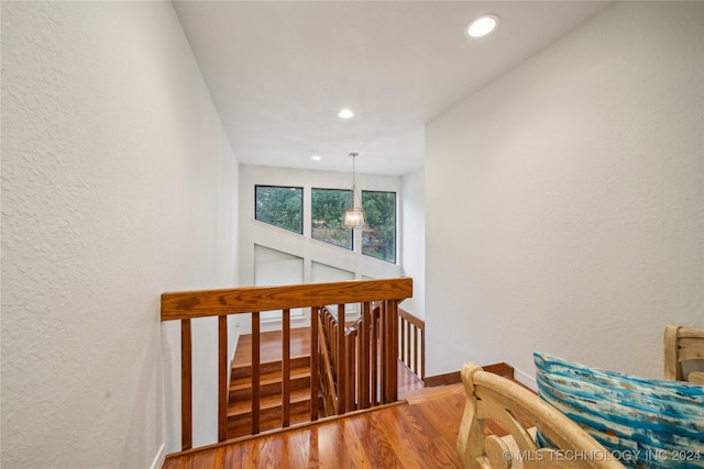 interior space with hardwood / wood-style flooring