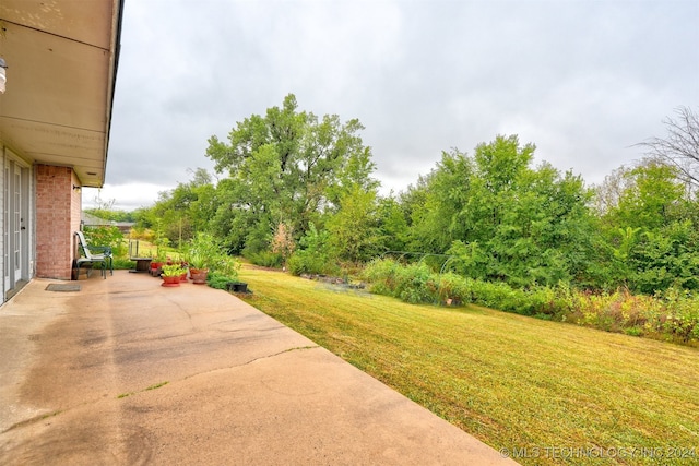 view of yard with a patio