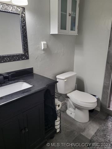 bathroom with toilet and vanity