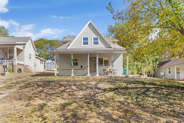 view of front of home with covered porch