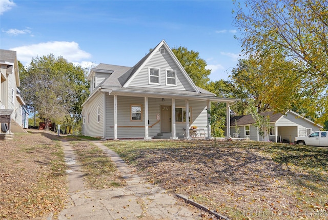 view of front facade featuring a porch