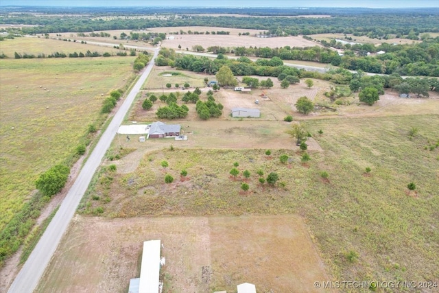 aerial view featuring a rural view