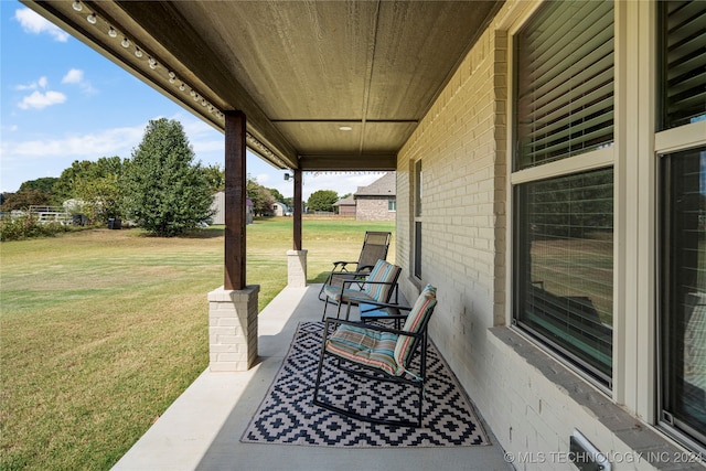 view of patio with covered porch