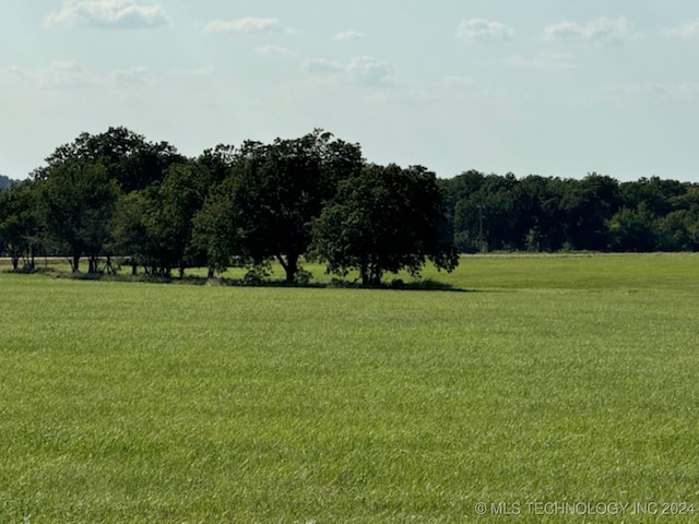 exterior space featuring a rural view and a lawn