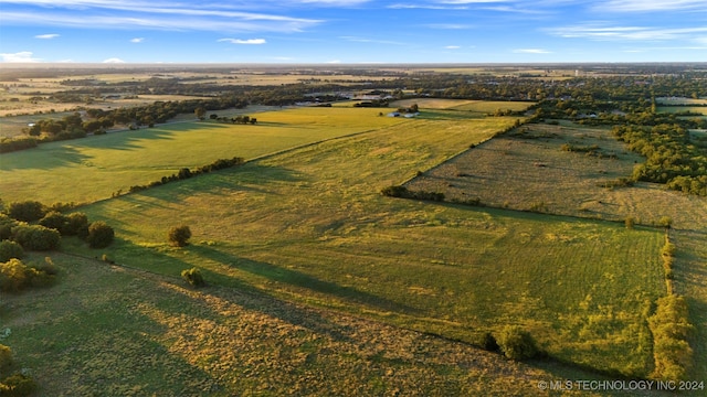 drone / aerial view with a rural view