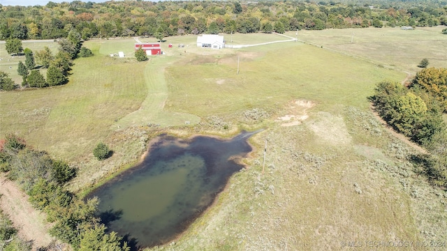 drone / aerial view with a rural view