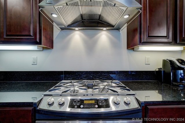 kitchen featuring range hood and stainless steel range