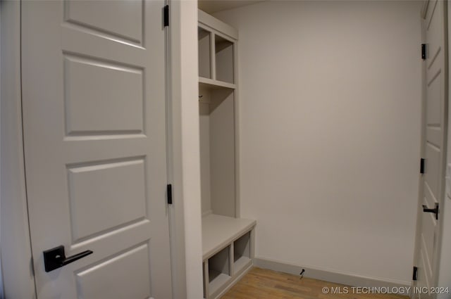 mudroom featuring light hardwood / wood-style floors