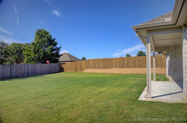 view of yard with a patio