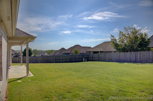 view of yard featuring a patio area