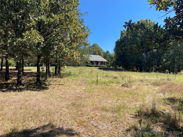 view of yard with a rural view