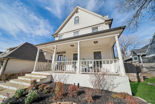 view of front of house with a porch