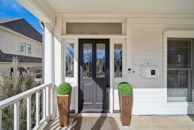 view of doorway to property