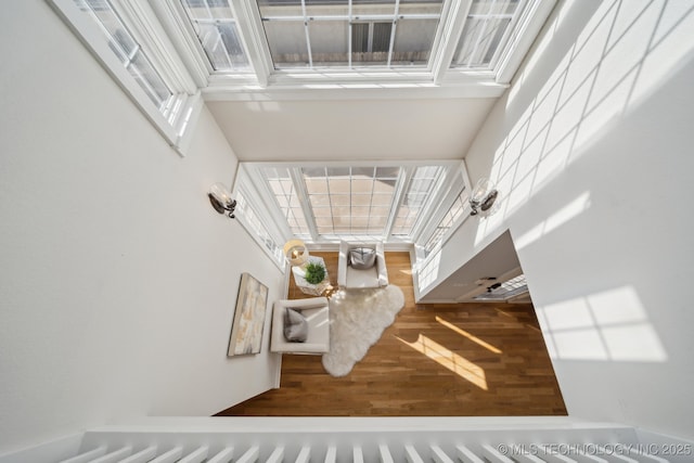 interior space with wood finished floors