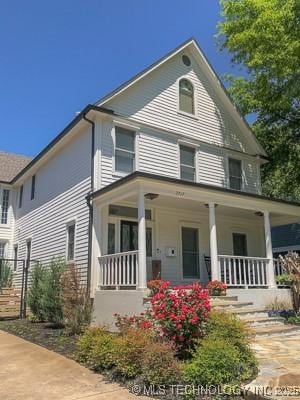 exterior space with a porch