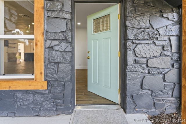 view of doorway to property