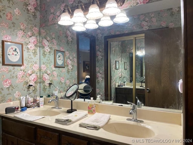 bathroom with vanity