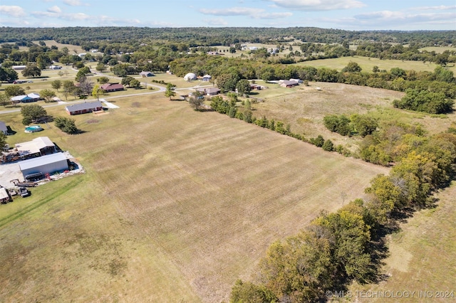 bird's eye view featuring a rural view