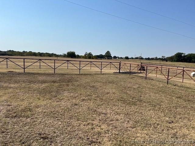 1384 Academy Rd, Bennington, OK 74723 - view of yard featuring a rural view and fence