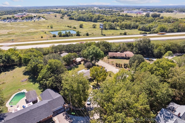 bird's eye view of a nearby body of water
