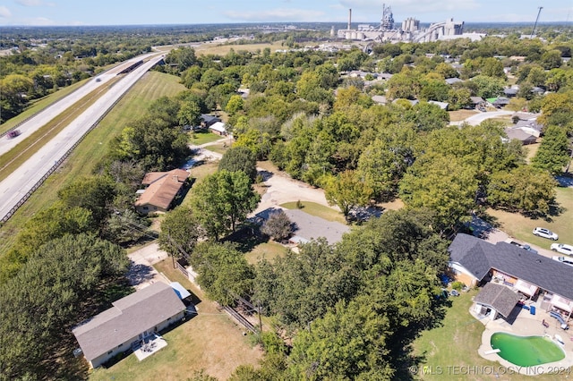 aerial overview of property's location