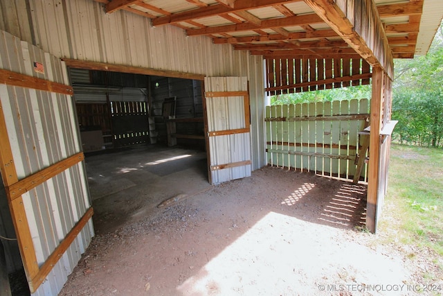 view of horse barn