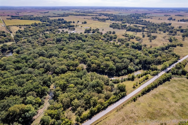 bird's eye view with a rural view