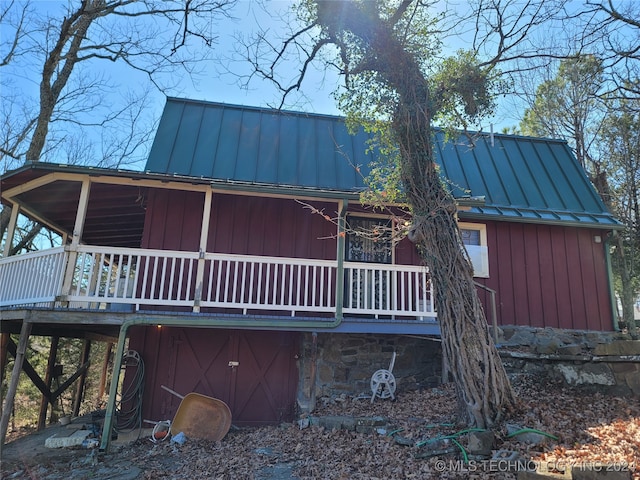 view of rear view of property