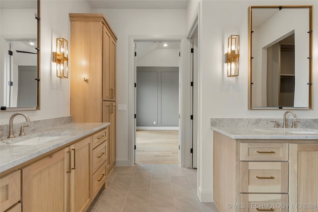 bathroom featuring vanity and tile patterned floors