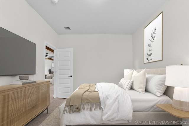 bedroom with carpet floors