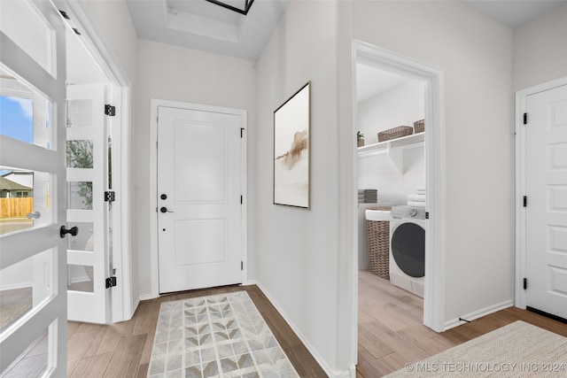 interior space with wood-type flooring