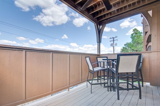 view of wooden terrace