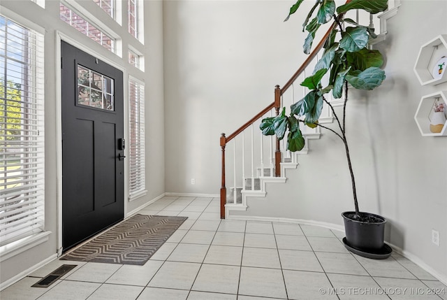 tiled entrance foyer with plenty of natural light