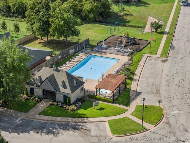 birds eye view of property