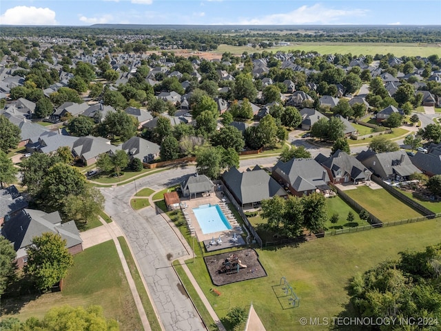 birds eye view of property featuring a residential view