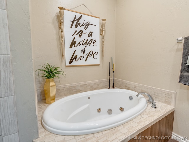 bathroom with a bath