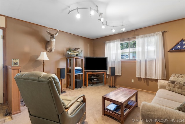 view of carpeted living room