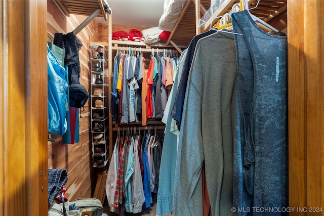 view of walk in closet