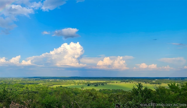 property view of water with a rural view