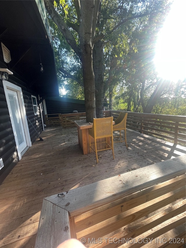 view of wooden terrace