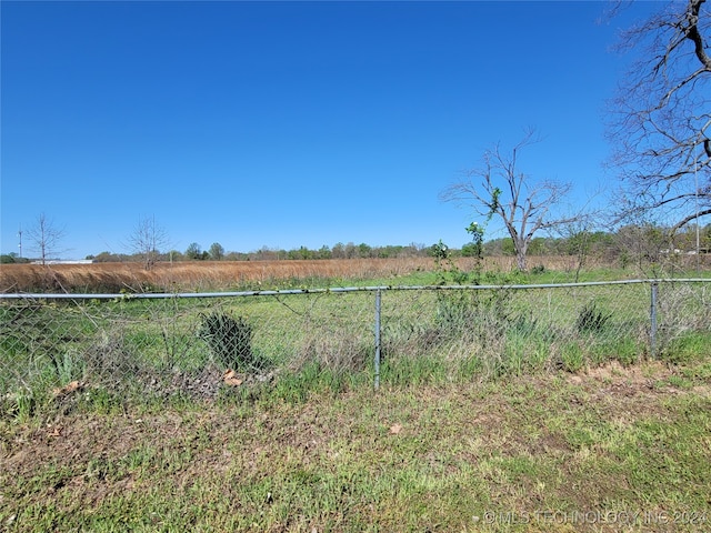 view of yard with a rural view