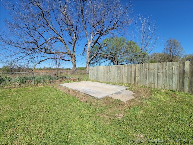 view of yard featuring a patio