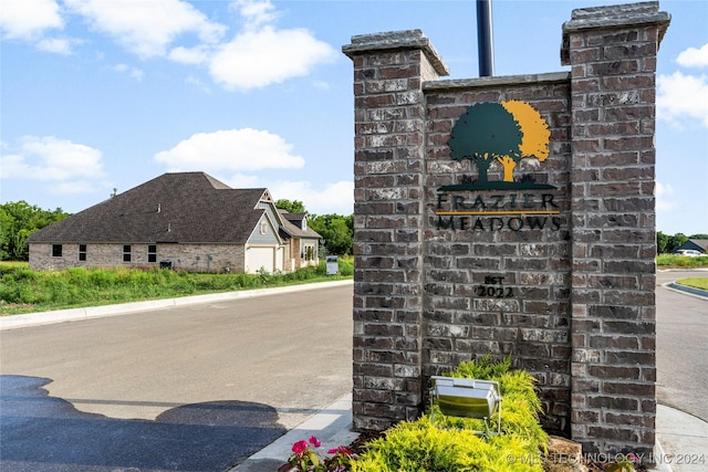 view of community sign