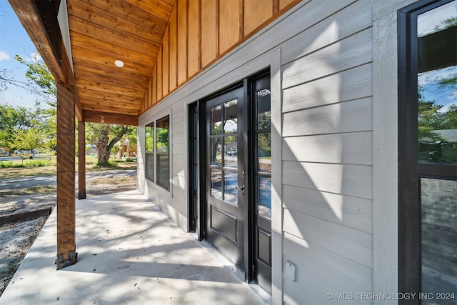 view of patio with french doors