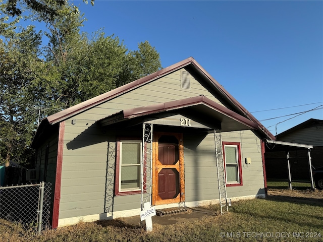 view of bungalow-style house