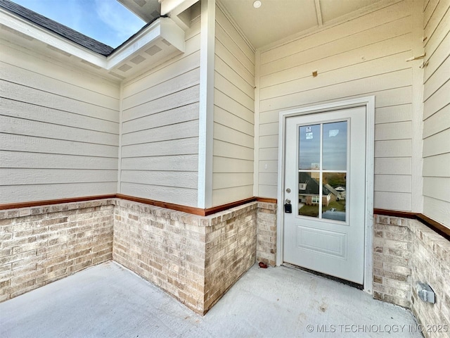 view of doorway to property